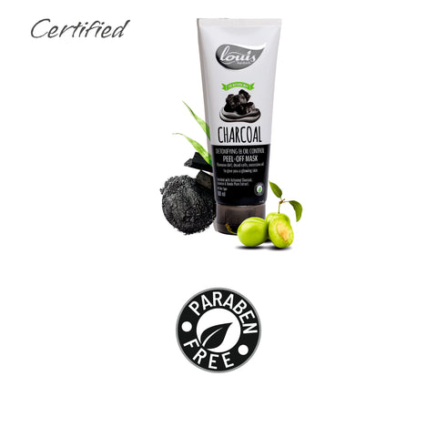 Charcoal Detoxifying & Oil Control Peel-Off Mask herbal skincare product, chemical-free and certified for natural ingredients