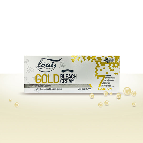 Louis Herbals Gold Bleach Cream product – Skin lightening & brightening face bleach with golden radiance