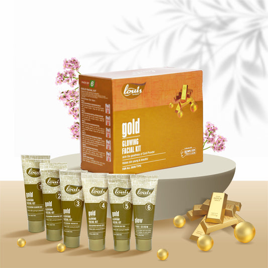 Louis Herbals Gold Facial Kit for glowing skin and natural radiance