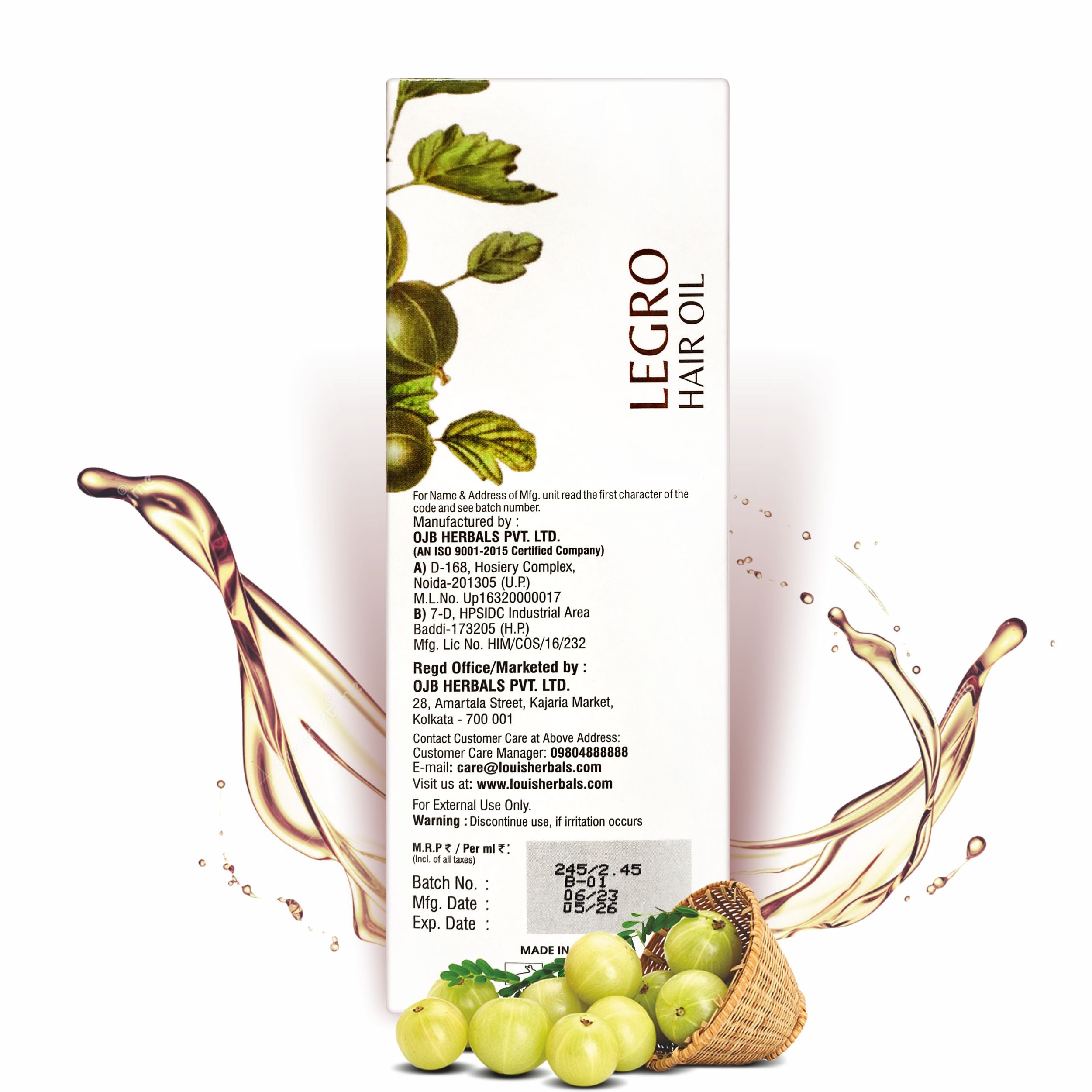 Legro hair oil -Arti Har fall Oil Louis Herbal