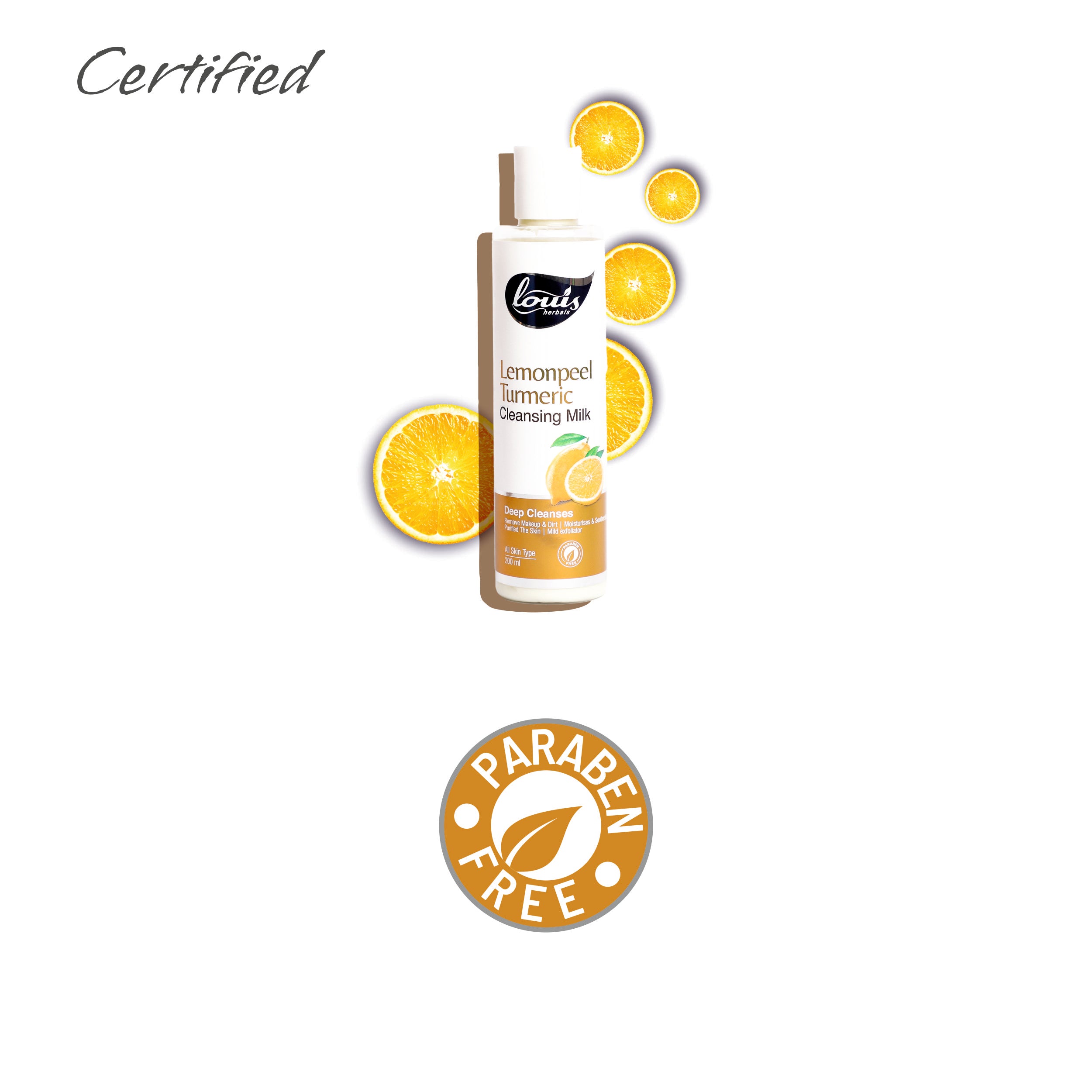 Louis Herbals Lemonpeel Turmeric Cleansing Milk is natural chemical free shampoo