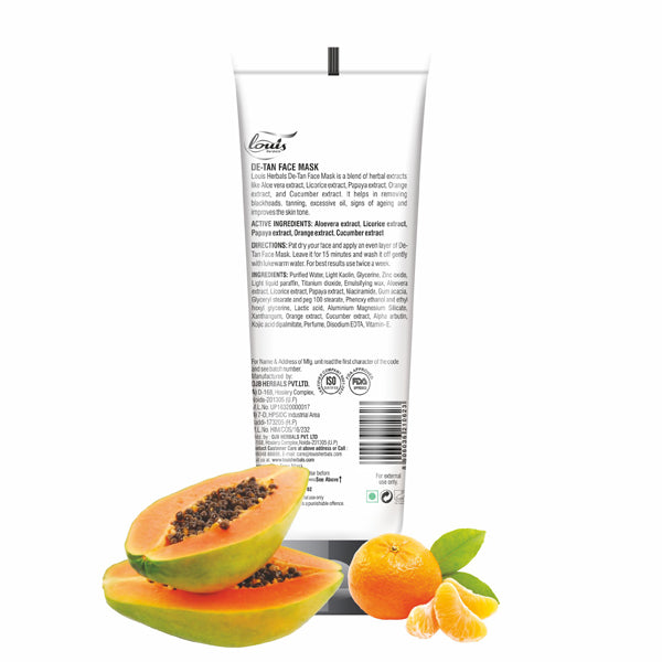 Buy Anti Tan Face Mask Online At Best Price - Louis Herbals