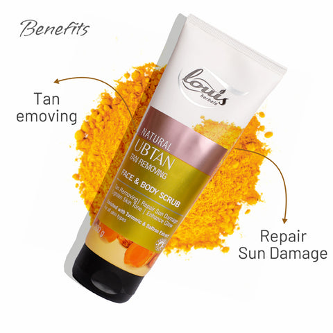 Louis Herbals Ubtan Scrub reduces tan and brighter skin tone