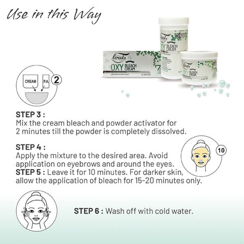 Louis Herbals Oxy Bleach Cream Usage Instructions for Best Results