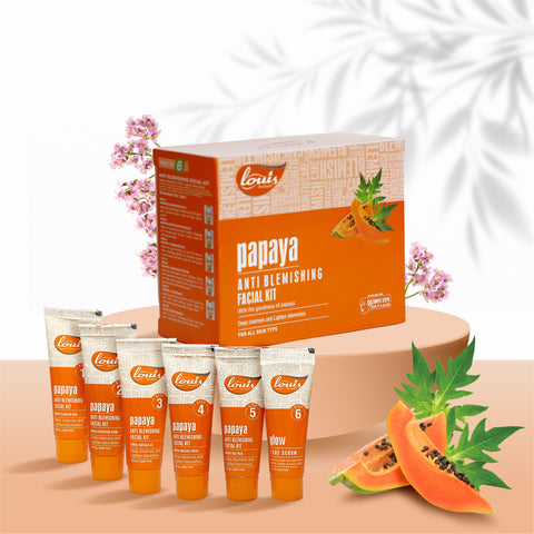 Louis Herbals Papaya Anti-Blemishing Facial Kit for glowing blemish-free skin