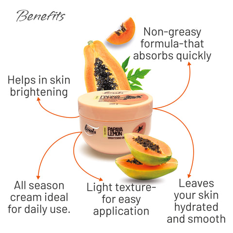 Louis Herbals Papaya Lemon cream Hydrates, brightens skin tone & adds glow. Buy online at best price