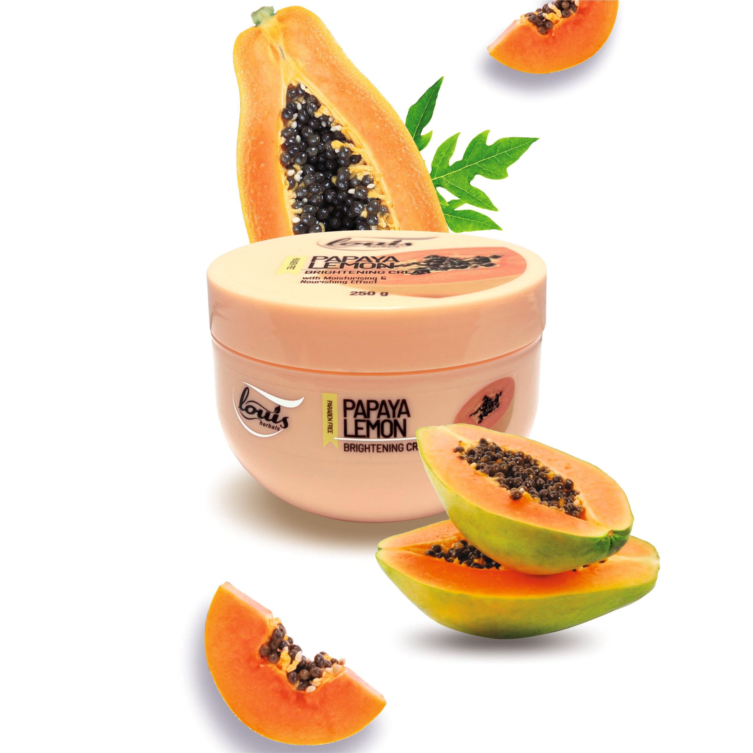 Louis Herbals Papaya Lemon Brightening Cream 250 gm for skin brightening and pigmentation removal
