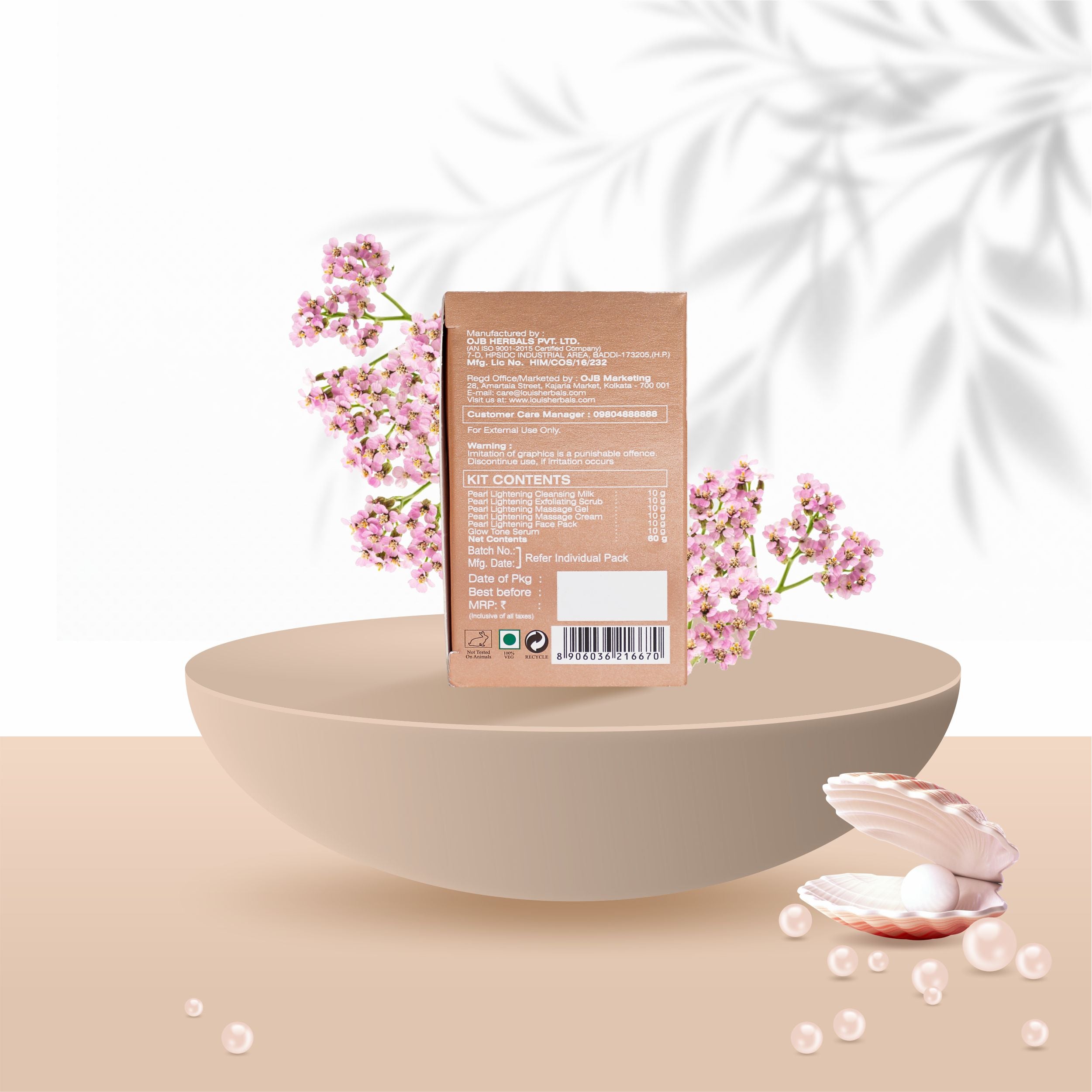 Louis Herbals Pearl Lightening Facial Kit for glowing skin