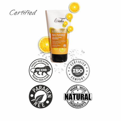 Louis Herbals Vitamin C Niacinamide Skin Brightening Face Wash Is Paraben Free and Made with Natural Ingredients